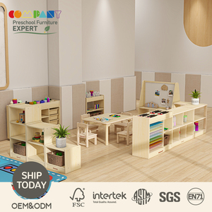 COMPANY Meubles Montessori professionnels en bois pour l'école maternelle, <span class=keywords><strong>table</strong></span> d'art pour aquarelle, atelier créatif, salle de classe - Product Image 2