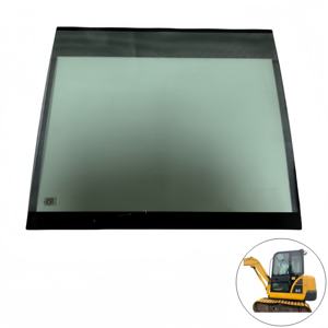 Vidrio de la puerta de la excavadora para el modelo Komatsu, techo superior, parabrisas delantero laminado templado, cabina de excavadora PC57 PC58, piezas de repuesto - Product Image 1