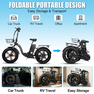 Bicicleta Plegable KETELES OEM de Fábrica al por Mayor, 20 Pulgadas, Neumático Grueso, Batería Extraíble, Motor sin Escobillas KF9 de 250W, Accionamiento Suave - Product Image 4