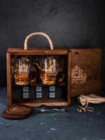 Offre Spéciale : Coffret de Carafe à Whisky Personnalisé OEM&ODM avec Boîte Gravée – Cadeaux de Noël – Coffret en Bois pour Bouteille et Verres
