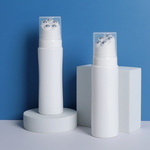 Tube à bille électrique avec tête de massage vibrante, flacon en plastique PE pour cosmétiques, sérum, shampoing, avec bouchon à vis - Product Image 2