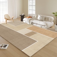 Tapis de luxe léger haut de gamme pour salon et chambre, moderne et minimaliste, résistant aux taches, pour table basse, couverture de canapé et tapis de chevet pour baie vitrée