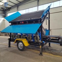 Séparateur gravimétrique mobile durable SHINING avec pompe et moteur, trémie vibrante pour l'extraction aurifère en Afrique
