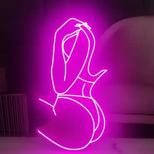 Matt Dropshipping Girls Woman Lady Naked Body Art Led Neon Lights Custom For Party Custom Neon Sign Female Cartoon Sexy Girl