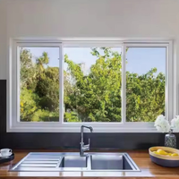 Fenêtre coulissante moderne en PVC à cadre large de 70 mm avec âme en acier renforcé et isolation thermique pour immeubles de grande hauteur, appartements et villas