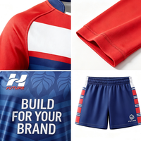 Maillot de football américain personnalisé à faible MOQ pour jeunes, tenue d'entraînement de football à manches courtes pour adolescents, shorts pour écoles, 100 % coton