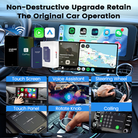 Kit Carlink Ota Upgrade Dual Usb CP2AT filaire vers sans fil Carplay Android Auto Adaptateur Contrôle vocal Stéréo Ai Box pour Apple Waze