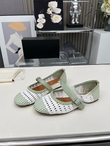 Zapatos de Bailarina ALAIAs Originales, de Malla, Lujosos, para Mujer, con Brillo, Parte Superior de Cuero Genuino, Planos - Product Image 3