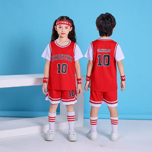 Snel drogende, ademende kinderbasketbalshirts, basketbaluniformen, hot press, Traes Joeles, Thaise kwaliteit, groothandel, korte mouwen - Product Image 3