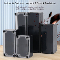 Caja Eléctrica Exterior Negra AG IP67 Impermeable de ABS+PC 250x150x130mm con Tapa Transparente Venta Directa de Fábrica