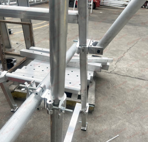 Système de garde-corps réglable en alliage d'aluminium industriel T6061 pour échafaudage et plancher, protection antichute, capacité de <span class=keywords><strong>charge</strong></span> 225 kg, plusieurs baies - Product Image 5