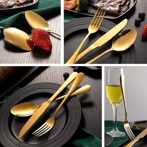 Groothandel Bestek 20 Stuks Goud Bestek <span class=keywords><strong>Set</strong></span> Rvs Bestek Voor Bruiloft - Product Image 4