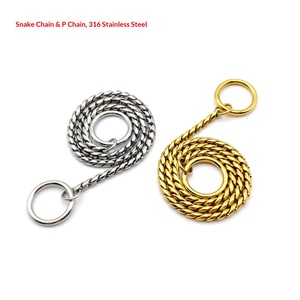 4.5mm Solid Luxury Durable Breathable Stainless Steel Snake Bone Chain <strong>Dog</strong> <strong>Collar</strong> &amp; <strong>Pet</strong> Necklace Training Leash Quick Release - Product Image 2