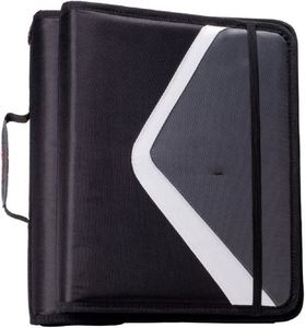 Muestra gratis BSCI 400 página Capacidad 2 pulgadas 3 anillo cremallera carpeta con correas de hombro desmontables uso para la escuela - Product Image 6