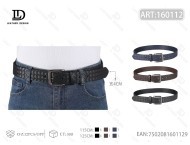 Cintura da uomo in pelle da 4,0 cm con fibbia in lega, stile casual - Product Image 1