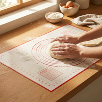 Tapis de pâtisserie en silicone de qualité alimentaire, antidérapant et facile à nettoyer, résistant à la chaleur, emballé dans un carton