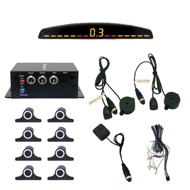 Pz Parking Sensor with Buzzer Front Rear Parking Sensor for Metal Bumper Ultrasonic Trailer Truck Parking Sensor