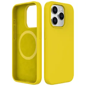 For iPhone15 liquid silicone cover without closing line Apple original real silicone magnetic phone case