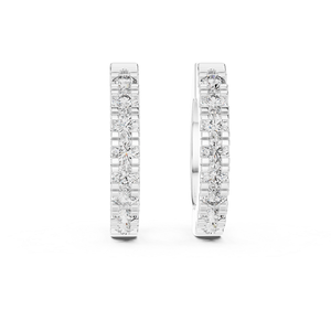 Boucles d'oreilles élégantes en diamant de laboratoire pour femme, plaquées argent, bijoux brillants, cadeau idéal pour mariage et usage quotidien - Product Image 1