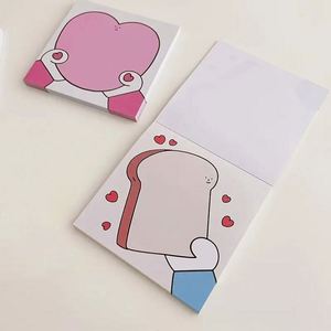 Bloc de Notas con Forma de Corazón, Notas Adhesivas con Dibujos Animados, para Estudio y Oficina, Artículos Esenciales para el Regreso a Clases - Product Image 5