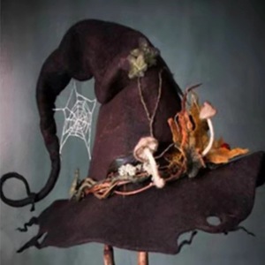 Sombrero <span class=keywords><strong>de</strong></span> bruja <span class=keywords><strong>de</strong></span> fieltro para Halloween, suministros <span class=keywords><strong>de</strong></span> diseño para fiestas, 2022 - Product Image 6