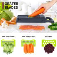 Groothandel 16-in-1 fruit- en groentesnijder, ui- en knoflookpers, keukengerei, accessoires, mandoline, kaasschaaf