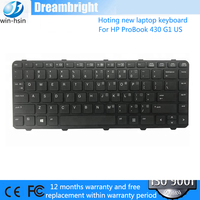 Clavier d'ordinateur portable américain neuf d'origine pour ProBook 430 G1 Noir Chicony Interface PS/2 avec garantie de 12 mois