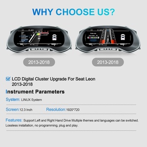 12.3 Inch <b>Car</b> LCD Dashboard Digital Cluster Auto <b>Speedometer</b> Virtual Cockpit Carplay Monitor New Upgrade <b>for</b> Seat Leon 2013 2018 - Product Image 3