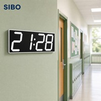 Reloj de Pared Digital LED de 6 Pulgadas, Sincronización de Hora por Red WiFi NTP, Pantalla de 4 Dígitos, Atenuación Automática, Relé de Alarma para Oficina, Fábrica, Escuela