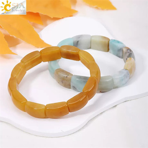 Bracelet en quartz transparent de forme large en pierres naturelles mélangées, idéal pour la guérison, pour femme, cadeau de bijoux - Product Image 4