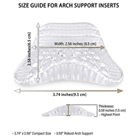 Plantillas de Soporte para el Arco del Pie para Mujer, Almohadillas de Gel de Alta Densidad para Aliviar la Fascitis Plantar, Plantillas de Gel Antideslizantes para el Arco del Pie