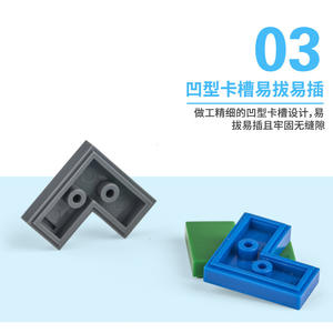 Brique d'angle droite 2x1 compatible Lego pour assemblage MOC, jouet de construction pour enfants, unisexe, âge 2-4 ans, ABS - Product Image 3