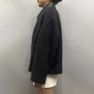 Venta al por mayor nueva ropa de calle elegante Chaqueta corta de lujo abrigo de lana con cremallera felpa invierno Cachemira abrigo de lana para las mujeres - Product Image 2