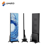 UHLED yüksek parlaklık Led lambalı Poster çerçeve dolap boyutu 640*1920mm otel reklam Led lambalı Poster ekran P1.839 dijital Led lambalı Poster