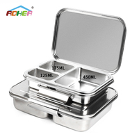 Aohea Offre spéciale Boîte à lunch Bento à 3 compartiments Boîte à lunch en acier inoxydable 304 Conteneur alimentaire pour nous