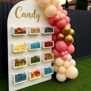 Fondo de Pared de Acrílico PVC Blanco con Diseño de Serpiente para Decoración de Fiestas de Cumpleaños y Bodas - Product Image 1