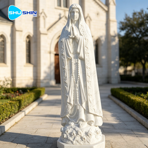 Statue <span class=keywords><strong>de</strong></span> la Vierge Marie <span class=keywords><strong>de</strong></span> <span class=keywords><strong>Lourdes</strong></span> en marbre naturel sculpté à la main, décoration intérieure/extérieure pour villa, église, personnalisable - Product Image 3