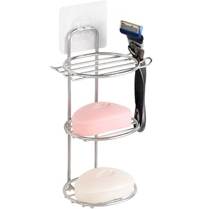 304 Stainless Steel Waterproof <b>Soap</b> <b>Holder</b> Modern Design Wall Mount <b>Soap</b> Storage for Hotel Bathroom Punch-Free Three-Layer <b>Soap</b> - Product Image 1