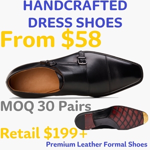 Scarpe Eleganti da <span class=keywords><strong>Uomo</strong></span> in Vera Pelle di Lusso con Doppia Fibbia, Antiscivolo con Puntale in Metallo, per Occasioni Formali e Business, Estate Autunno Inverno - Product Image 1