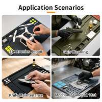 Tapis de nettoyage d'armes à feu en silicone magnétique de grande taille avec logo personnalisé, résistant à la chaleur, pour atelier de réparation d'armes à feu