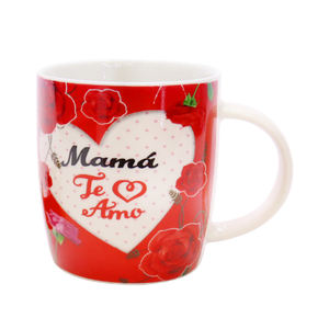 Tasse à café en porcelaine avec impression de lettres espagnoles et anglaises, en céramique, décalcomanie, avec parfum, montre pour cadeau d'anniversaire, pour mères - Product Image 4