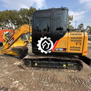 Miniexcavadora Hidráulica Sany SY75C Pro de 7 Toneladas, Modelo 2022 Usado, con Motor, Bomba, Caja de Cambios y Rodamientos - Product Image 3