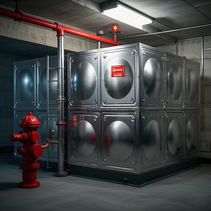 Réservoir d'eau rectangulaire en acier inoxydable de qualité alimentaire 220V Réservoir de stockage d'eau potable sous pression - Product Image 1