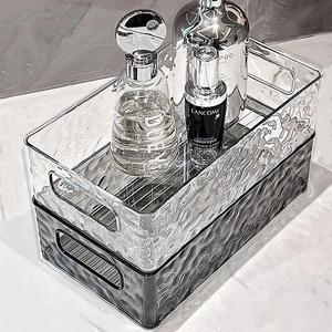 욕실 화장품 쌓을 수있는 투명 보관함 컨테이너 식료품 저장실 주최자 상자 - Product Image 1