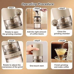 Nueva Máquina de Moler Granos de Café Mini con 38 Niveles de Ajuste, Recargable por USB, Molinillo de Café Eléctrico Portátil para Espresso - Product Image 4