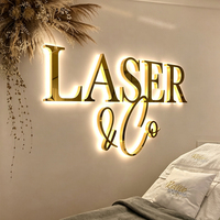 Enseigne commerciale personnalisée, enseigne rétroéclairée, logo 3D, enseignes métalliques, enseigne de salon de beauté, enseigne LED, enseignes lumineuses, enseignes LC