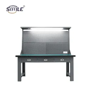 SMILE-banco de trabajo Industrial para mecánicos, mesa de trabajo electrónica con estante de alta resistencia