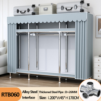 Maximierter Stauraum Einfacher Kleiderschrank DIY-Montage Faltbarer Schrank mit Schuhregal Schnelle Installation Kleideraufbewahrung