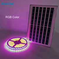 Bande lumineuse à Led solaire Rgb 10M 15M 20M 25M 30M Blanc Lifepo4 Batterie Lithium Led Technologie 80 ABS IP65 Télécommande DC 24V 120