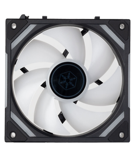 พัดลมเคส SilverStone Magic Mirror 120 ARGB สีดำขาว หมุนได้สองทิศทาง ขนาด 120 มม. พัดลม RGB แบบ Addressable PWM พร้อมกรอบกระจก - Product Image 3